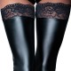 Noir Handmade Black Footless Lace Top Stockings