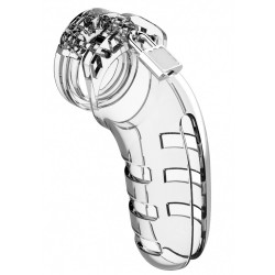 Man Cage 06 Male 5.5 Inch Clear Chastity Cage