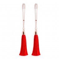 Bound Nipple Clamps Red Tassel